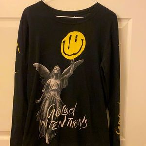 XO Good Intentions Angel Tee Black Long Sleeve